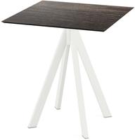 Infinity Terrastafel Wit Frame + Riverwashed Wood HPL 70x70 cm - Essentials 120021477