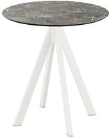 Infinity Terrastafel Wit Frame + Galaxy Marble HPL 70 cm - Essentials 120021570