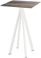 Infinity Statafel Wit Frame + Tropical Wood HPL 70x70 cm - Essentials 120051277