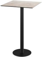 Urban Statafel Zwart Frame + Moonstone HPL 70x70 cm - Essentials 130041377