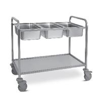 Kar Voor Gn Bakken Met 1 Onderblad, 3X Gn 1/1 H=200 Mm