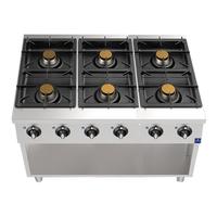 Gas Hob On Open Cabinet With 6 Burners (39,0 KW) - Mastro ACA2023
