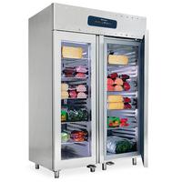 Freezer 1400 Litres In Stainless Steel GN 2/1 With Glass Doors, -10°/-25°c, 75 mm Insulation, Virtus BMB0033