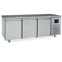 Refrigerated Pastry Counter 3 Doors 600x400 Mm, Granite Top, -2°/+8°C - WiFi - Virtus BNZ0006/FN