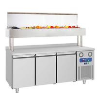 Refrigerated Preparation Counter With 3 Doors GN and Pan Cooler 10x GN 1/3 - CCZ0101