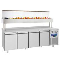 Refrigerated Preparation Counter With 4 Doors GN and Pan Cooler 12x GN 1/3 - CCZ0102