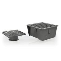 GZZ0062 Floor gutter with grating, vertical discharge ø 63 mm and filter, 300x300x150 mm