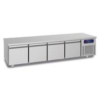 Gekoelde Inbouwunit 600 diep | 4 Lades | B=220cm | -2°C/+8°C | Mastro HCE2006/F