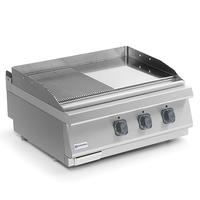 Electric Griddle Plate, Tabletop Model, 1/2 Smooth And 1/2 Grooved Chromed Plate - Virtus MS78FTRECRT