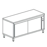 Verwarmde Werkbank Met Schuifdeuren, Zonder Opstand, 1900X600 Mm