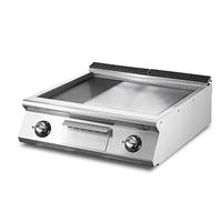 Mastro Bakplaat - Elektrisch - Tafelmodel - ½ Vlakke - ½ Geribbelde Verchroomde Plaat - V9080FTREVCRT