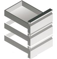 Drawers Kit GN 3x 1/3 For Refrigerated Counters With Depth 700 mm, Virtus Z/C008Y