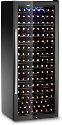 Arktic 237144 Wijnkoeler, 1 zone, 224 flessen, , 542L, Zwart, 690x700x(H)1833mm