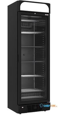 Diverso By Diamond Negatieve Geventileerde Vitrine 374 Liter - 5 Vaste Niveaus met Lichtbak - ZWART - WR-39CA-BN 1