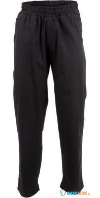 Chef Works unisex baggy koksbroek zwart M | A695-M