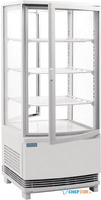 Polar C-Series Energie-Efficiënte Koelkast met Gebogen Deur Wit 86Ltr - CX576