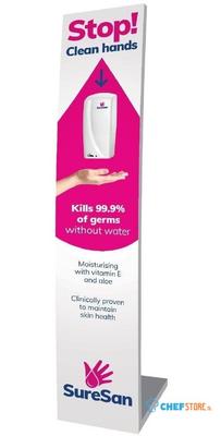 Aluminium handreiniger standaard met automatische handsfree dispenser | DE986