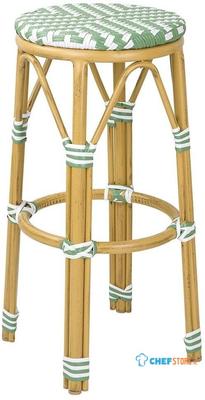 Bolero Parijse Stijl PE Rattan Barkrukken Licht Groen (2 Stuks) - HZ142