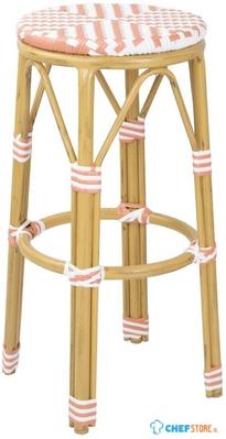 Bolero Parijse Stijl PE Rotan Barkrukken Koraal (2 Pack) - HZ143