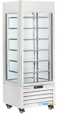 Diamond FULL Glazen Vitrine" 440 Lt. 6 Glazen Niveaus Statisch WIT - MAX/507-SW 1