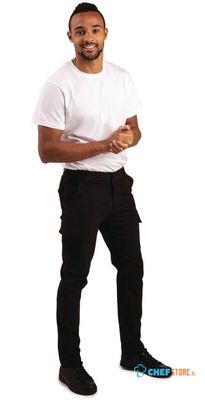 Stretch Slim Combat Broek Zwart - Gastronoble BB463-30