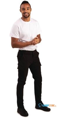 Stretch Slim Combat Broek Zwart - Gastronoble BB463-34