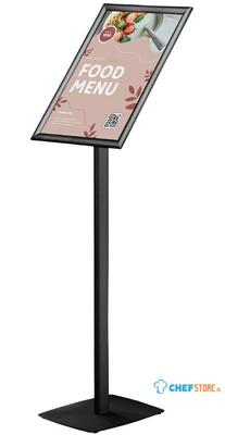 Europel Infostand Zwart met Snap Frame A3 25mm - HU451