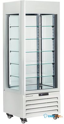 Diamond FULL Vitrine 440 Lt. 5 Glazen Niveaus Geventileerd WIT - MAX/507-PW 1