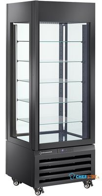 Diamond FULL Glazen Vitrine" 440 Liter 5 Glazen Niveaus Geventileerd ZWART - MAX/507-CB 1