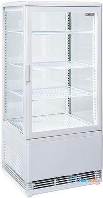 Diverso By Diamond Vitrine Tafelmodel Geventileerd, 4 Niveaus, 4 Glazen Zijden, 80 Liter - WIT - WR-V4F1-WT 1