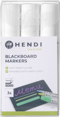 Hendi Krijtstift wit breedte 15 mm platte punt |664223 1