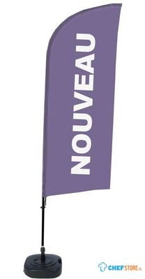 Syna Beach Flag Alu Wind Complete Set Nieuw Paars Frans - BFAW310-WT21-I501ECO