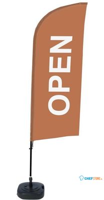 Syna Beach Flag Alu Wind Complete Set Open Bruin Engels - BFAW310-WT21-I59
