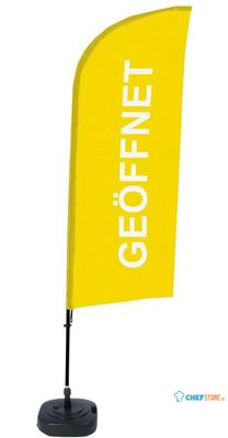 Syna Beach Flag Alu Wind Complete Set Open Geel Duits - BFAW310-WT21-I62