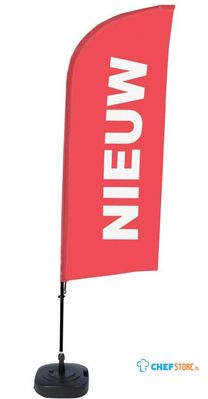 Syna Beach Flag Alu Wind Complete Set Nieuw Rood Nederlands - BFAW310-WT21-I91