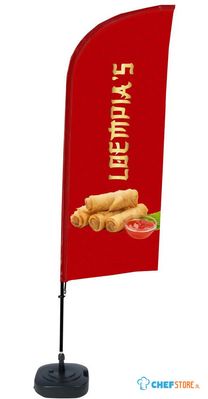 Syna Beach Flag Alu Wind Complete Set Loempia's Nederlands - BFAW310-WT21-I99
