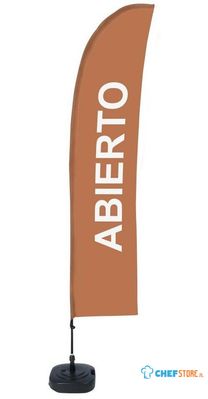 Syna Beach Flag Budget Wind Complete Set Open Brown Spaans ECO Printmateriaal - BFBL-WT21-17-I140ECO