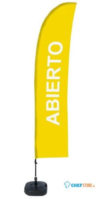 Syna Beach Flag Budget Wind Complete Set Open Geel Spaans ECO Printmateriaal - BFBL-WT21-17-I141ECO