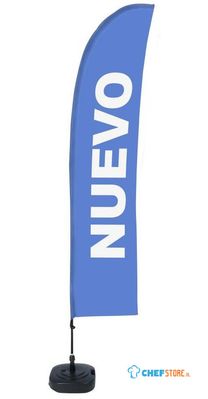 Syna Beach Flag Budget Wind Complete Set Nieuw Blauw Spaans ECO Printmateriaal - BFBL-WT21-17-I152ECO