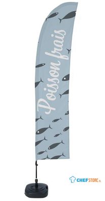Syna Beach Flag Budget Wind Complete Set Verse Vis Frans ECO Printmateriaal - BFBL-WT21-17-I497ECO