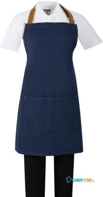 Southside Denim Blauw Short met Bruine Bandjes - BA158