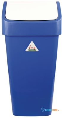 Afvalbak met schommeldeksel - blauw - Scott Young - CC082