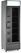 Arktic 236932 Backbar koelkast met lichtbak, enkele deur, , 254L, Zwart, 220-240V/250W, 578x605x(H)1980mm 2