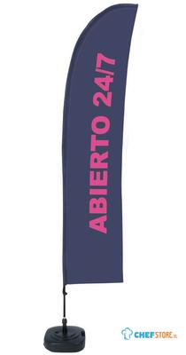 Syna Beach Flag Budget Wind Complete Set Open 24/7 Spaans - BFBL-WT21-17-I170