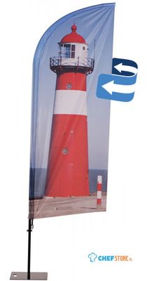 Syna Beach Flag Alu Wind Print 86 X 388 cm Dubbelzijdig - BFAW395GDS