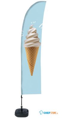 Syna Beach Flag Budget Wind Complete Set Ice Cream Spaans - BFBL-WT21-17-I171