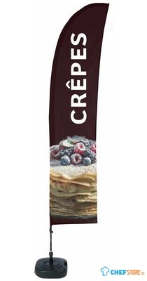 Syna Beach Flag Budget Wind Complete Set Pannenkoek Frans ECO Printmateriaal - BFBL-WT21-17-I623ECO