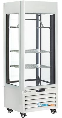 Diamond FULL Glazen Vitrine" 440 Liter 2 Planken & Vleesstang Geventileerd WIT - MAX/507-MW 1