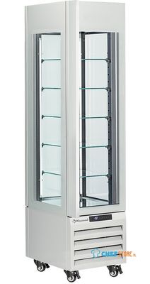 Diamond FULL Glazen Vitrine" 260 Lt. 5 Glazen Niveaus Geventileerd WIT - MAX/305-BW 1