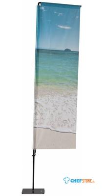 Syna Beach Flag Alu Square 240 cm Totale Hoogte - BFAS240